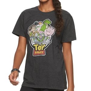 Disney TOY STORY Crewneck Graphic Print Woody Buzz Lightyear Tee Juniors Medium